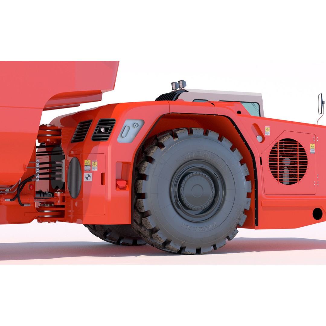 Underground Mining Truck TH663 3D Model – High Poly PBR Asset, FBX - View 12