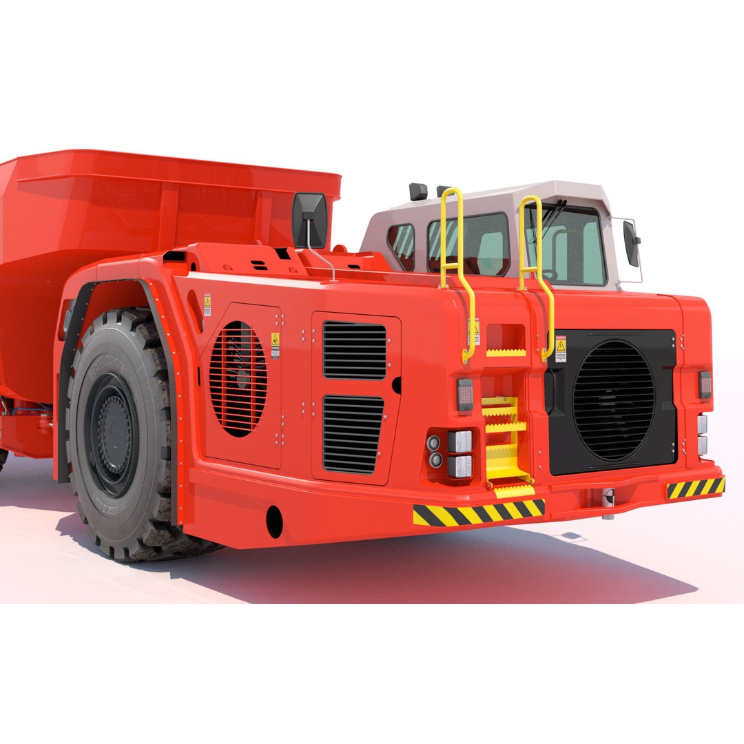 Underground Mining Truck TH663 3D Model – High Poly PBR Asset, FBX - View 13