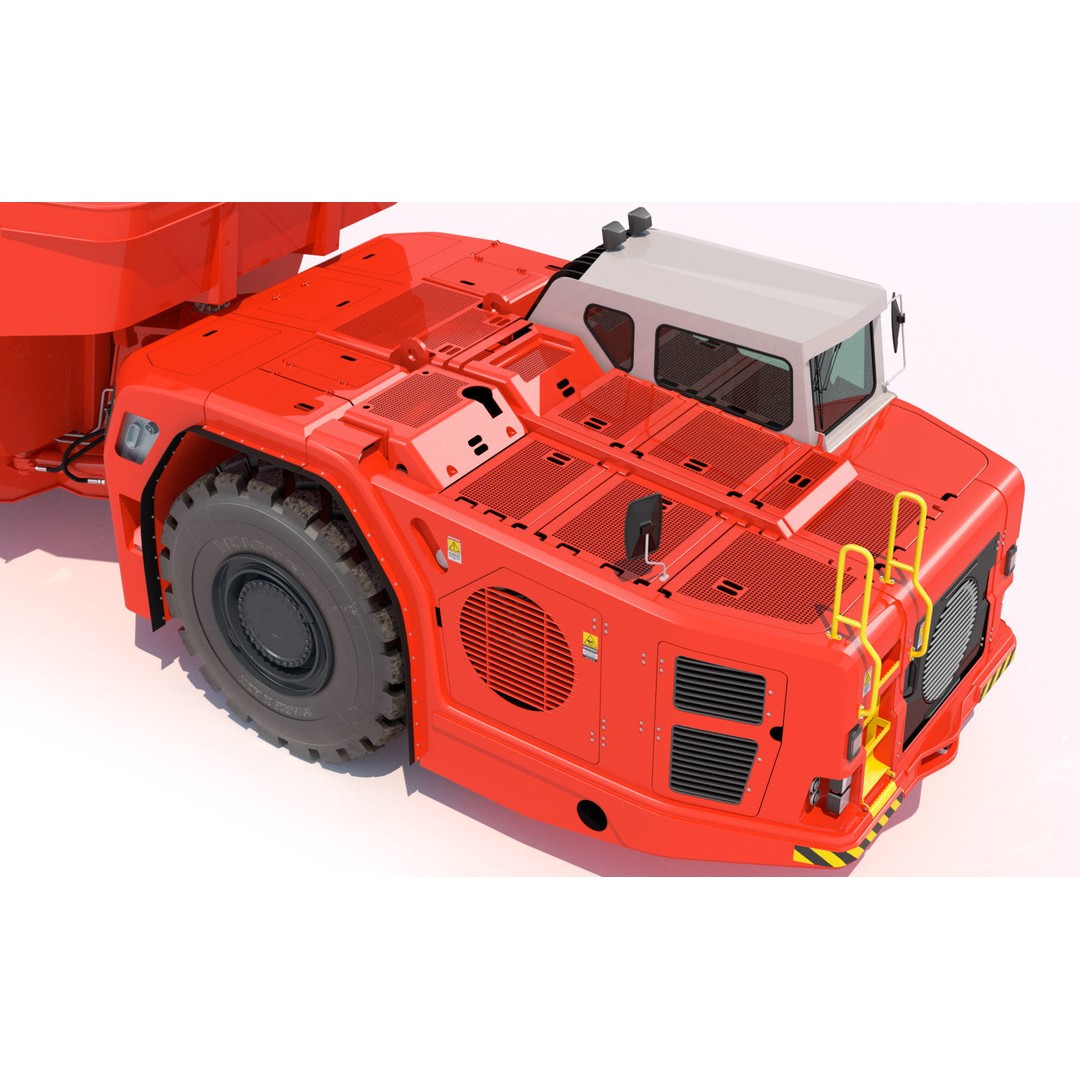 Underground Mining Truck TH663 3D Model – High Poly PBR Asset, FBX - View 17