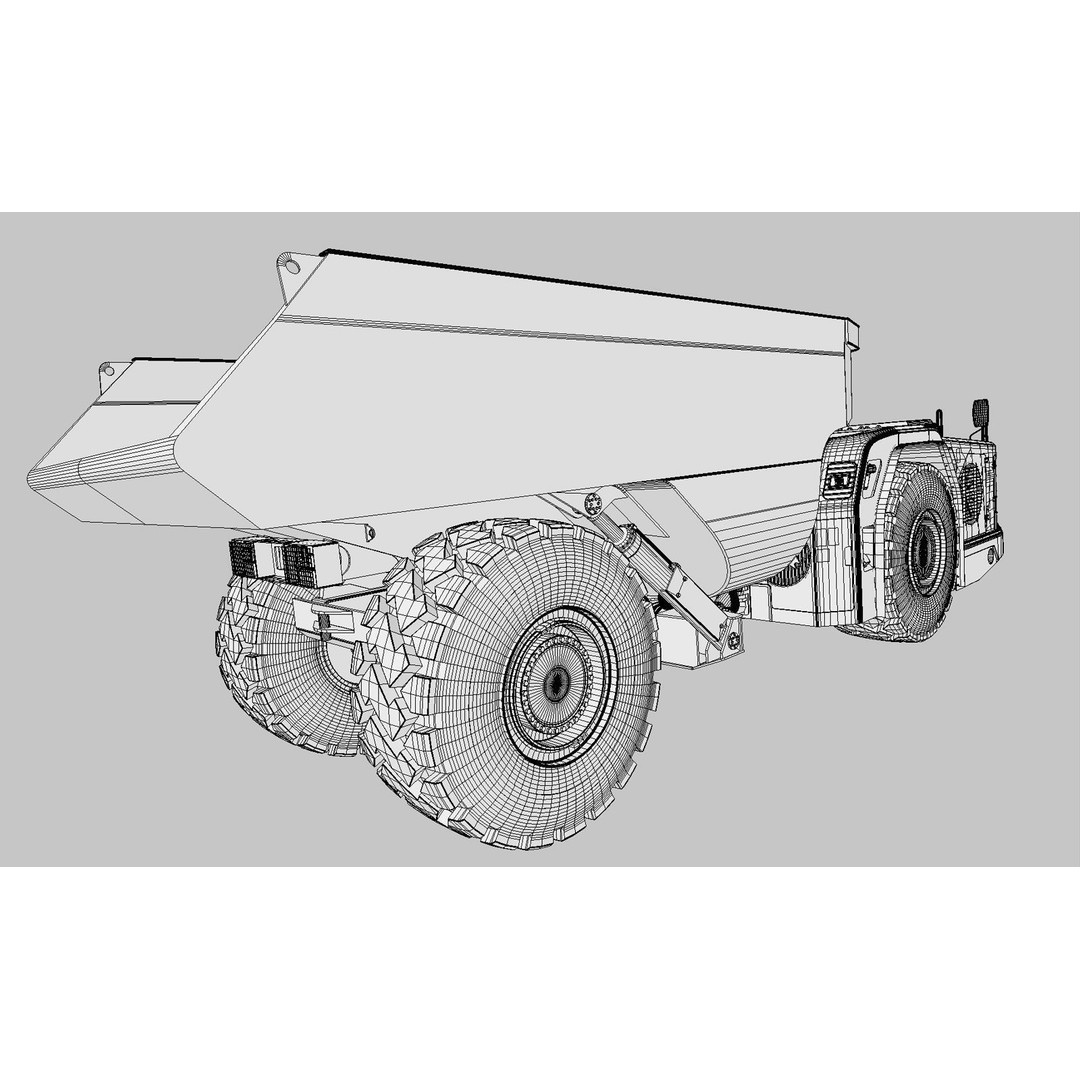 Underground Mining Truck TH663 3D Model – High Poly PBR Asset, FBX - View 20