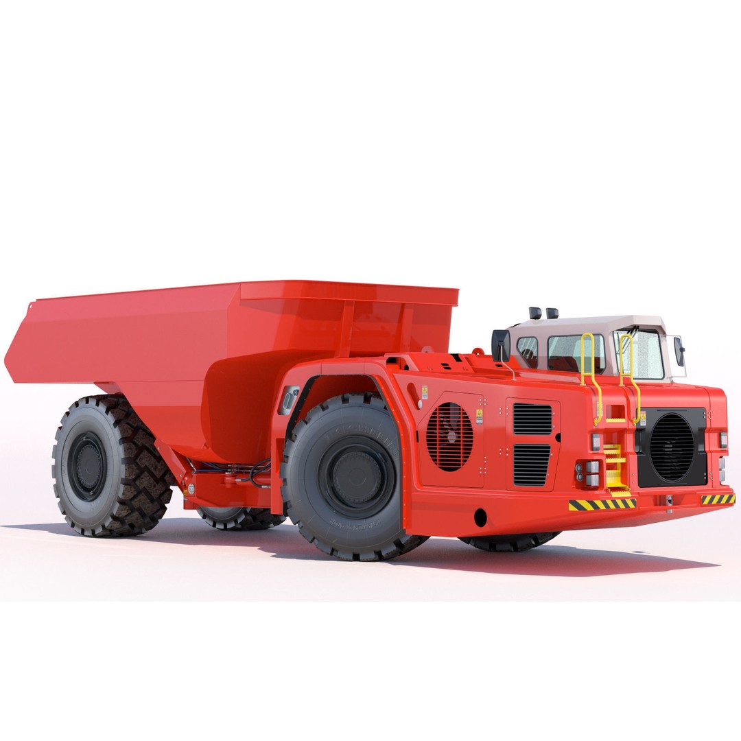 Underground Mining Truck TH663 3D Model – High Poly PBR Asset, FBX - View 4