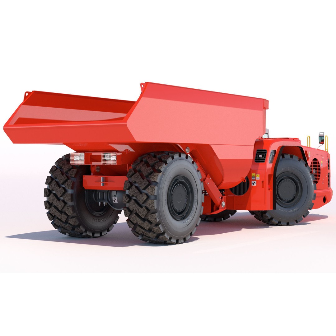 Underground Mining Truck TH663 3D Model – High Poly PBR Asset, FBX - View 5