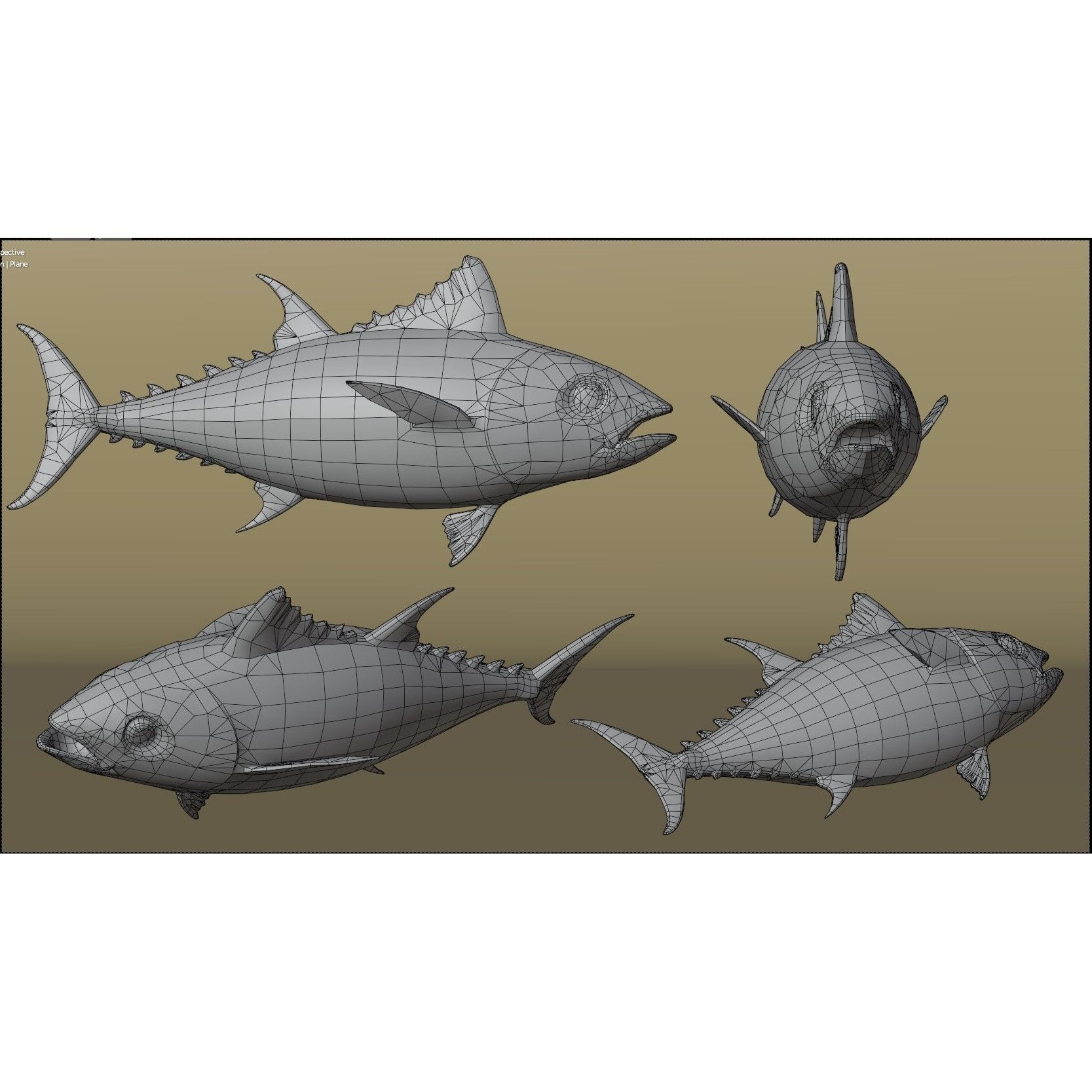 Butchered Fish Megaset - Low-Poly Game-Ready 3D Model