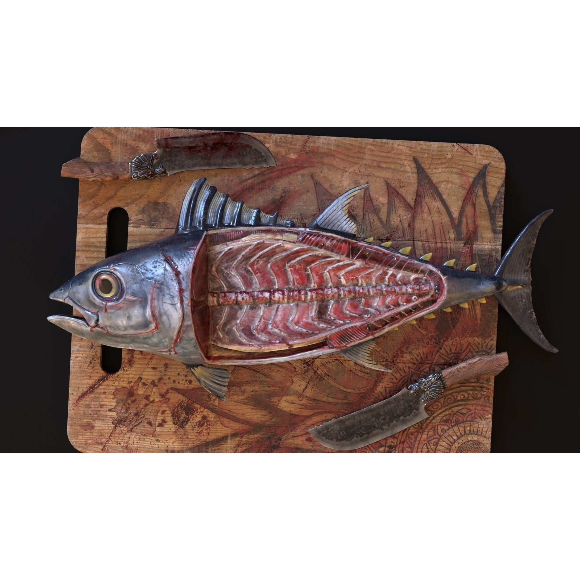 Butchered Fish Megaset - Low-Poly Game-Ready 3D Model - View 16