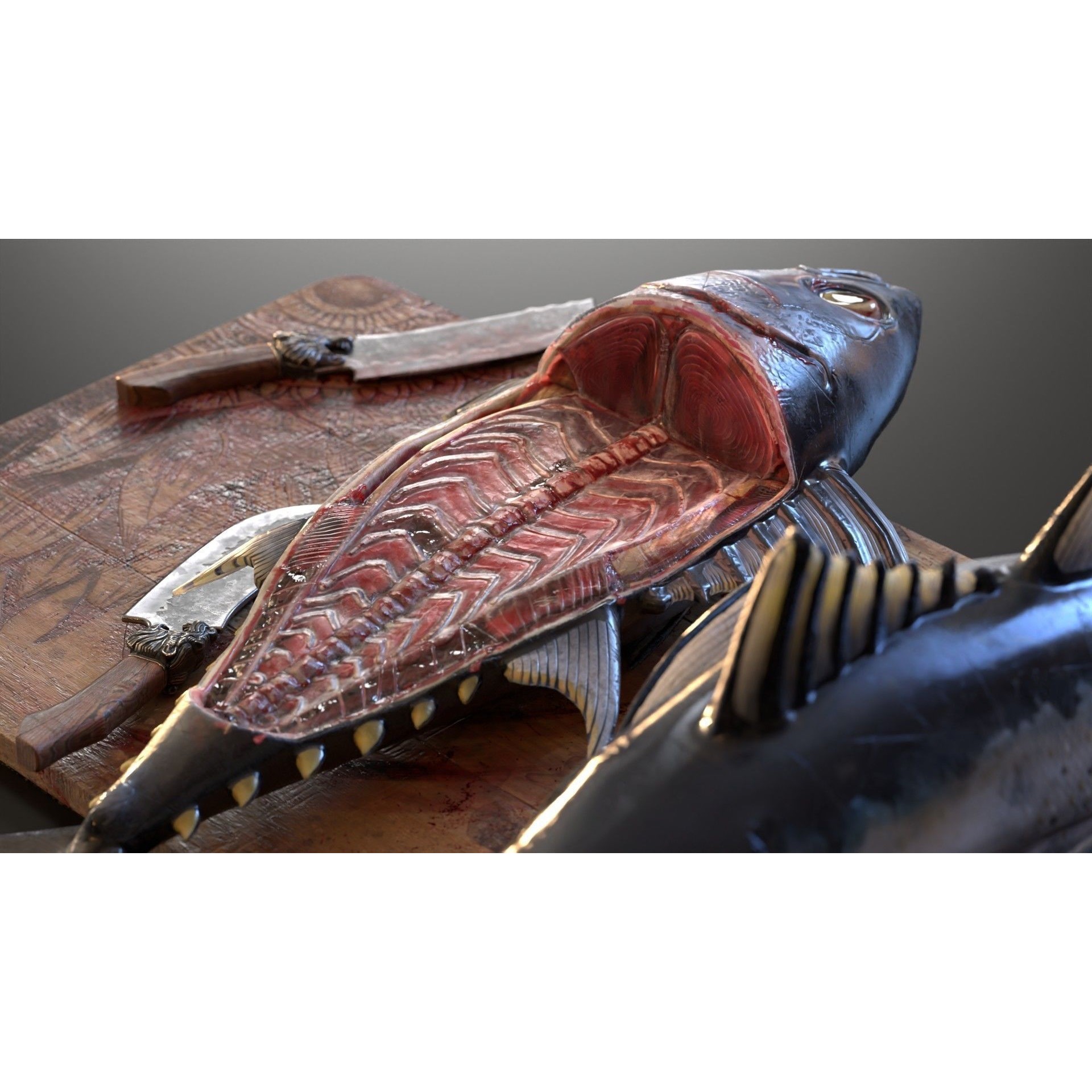 Butchered Fish Megaset - Low-Poly Game-Ready 3D Model - View 20