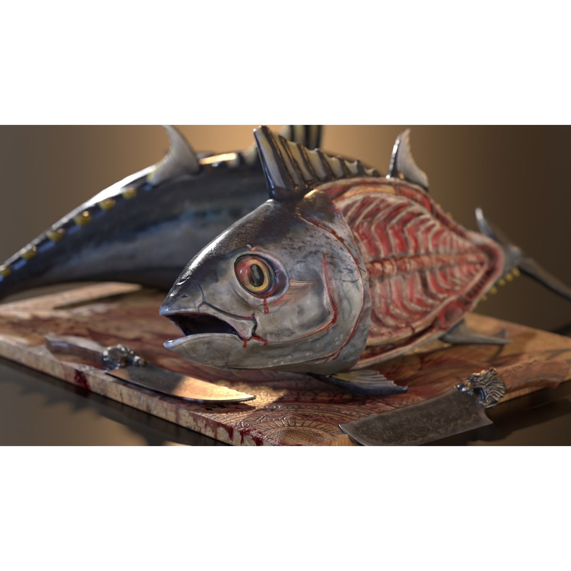 Butchered Fish Megaset - Low-Poly Game-Ready 3D Model - View 21