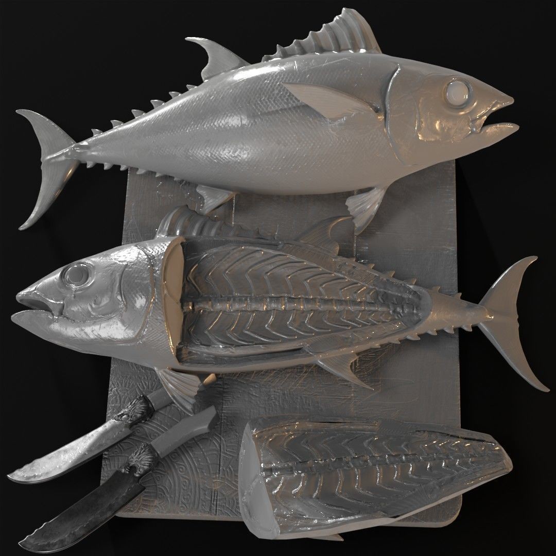 Butchered Fish Megaset - Low-Poly Game-Ready 3D Model - View 32