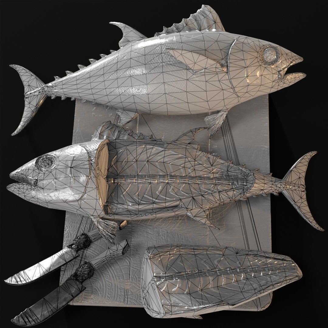 Butchered Fish Megaset - Low-Poly Game-Ready 3D Model - View 33