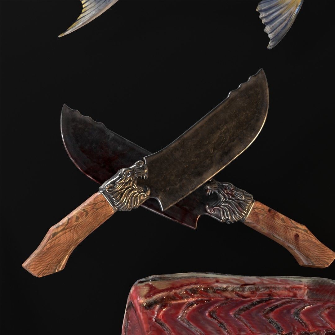 Butchered Fish Megaset - Low-Poly Game-Ready 3D Model - View 8