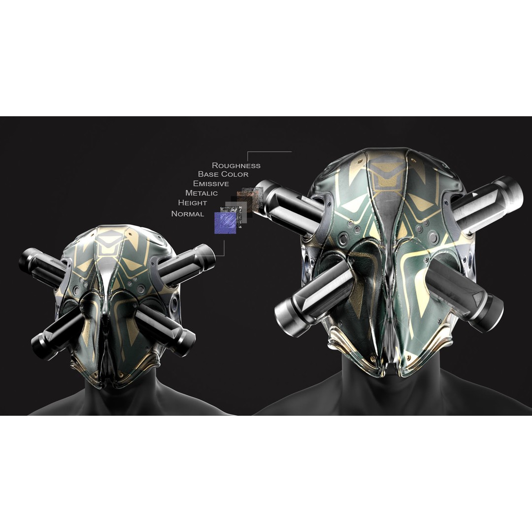 20 Sci-Fi Helmets 3D Model – Low-Poly Game-Ready Asset, FBX/OBJ