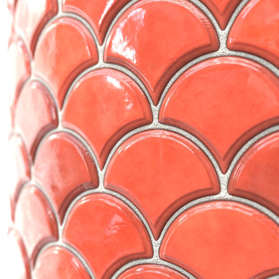 Kitchen Glaze Tile PBR Texture 3D Model – 7 Colors, OBJ & Max - View 13
