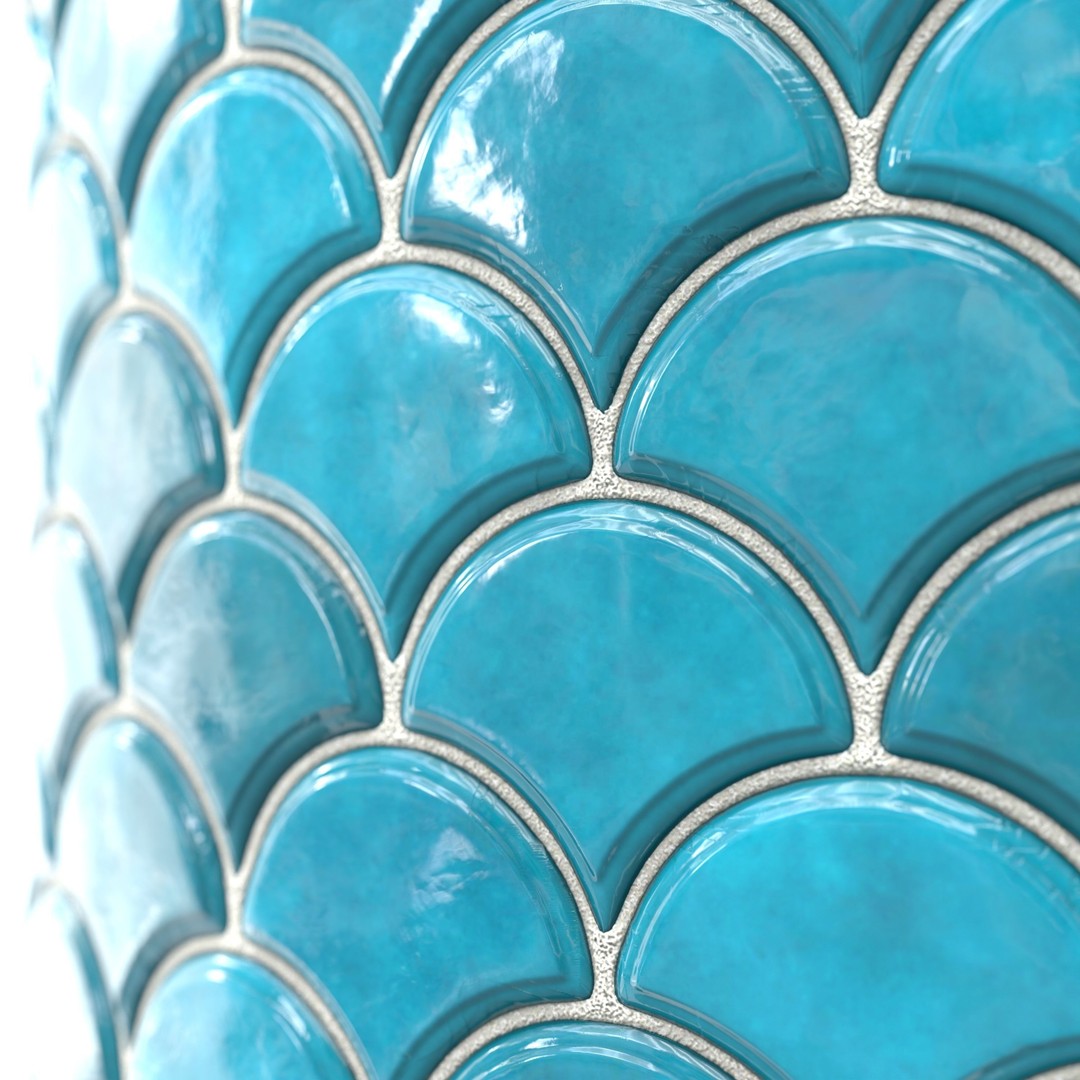Kitchen Glaze Tile PBR Texture 3D Model – 7 Colors, OBJ & Max - View 15