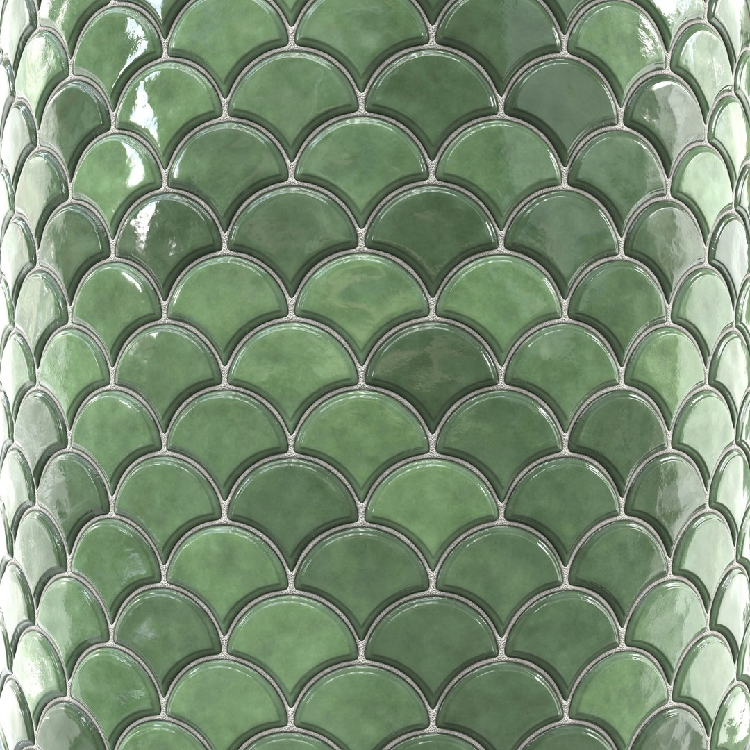 Kitchen Glaze Tile PBR Texture 3D Model – 7 Colors, OBJ & Max - View 7