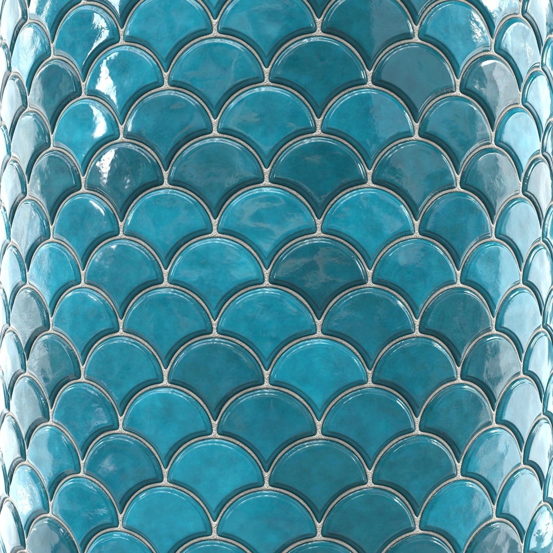Kitchen Glaze Tile PBR Texture 3D Model – 7 Colors, OBJ & Max - View 8