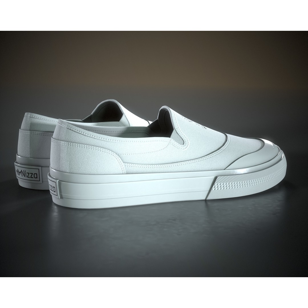 Adidas Nizza RF Slip 3D Model – Low Poly Game Asset, FBX & OBJ
