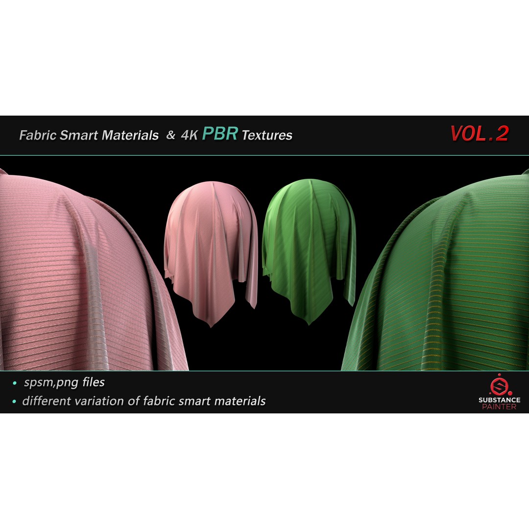 Fabric Smart Material Bundle 3D Model – 50 High-Quality PBR Textures - View 21