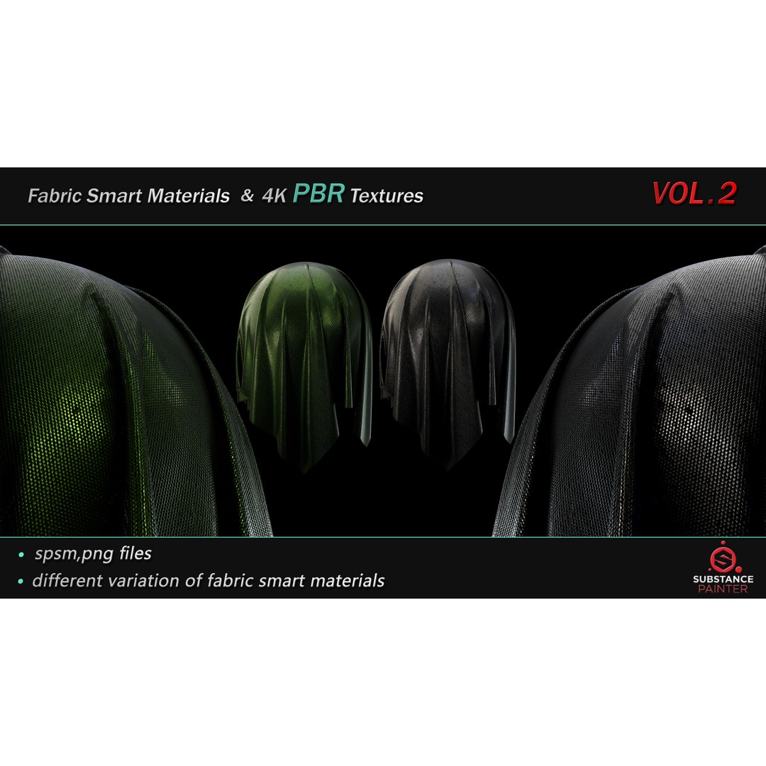 Fabric Smart Material Bundle 3D Model – 50 High-Quality PBR Textures - View 23