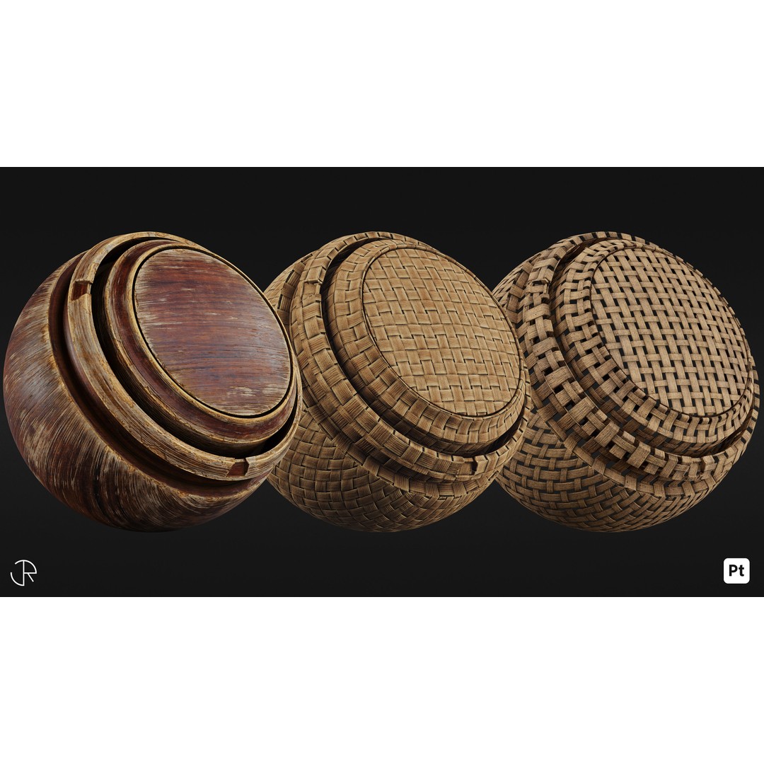 Wood Smart Materials 3D Model – High-Detail PBR Textures for Substance Painter