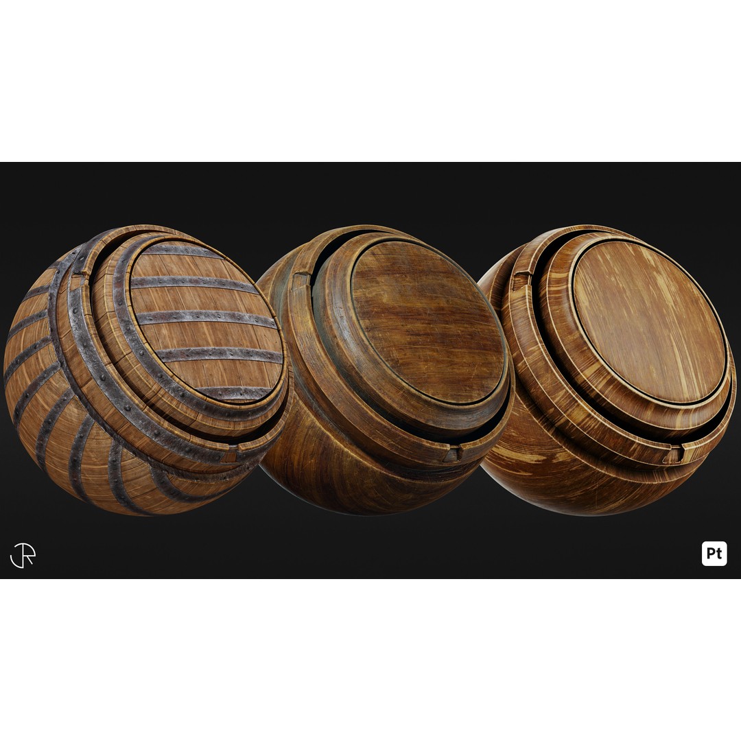 Wood Smart Materials 3D Model – High-Detail PBR Textures for Substance Painter - View 12
