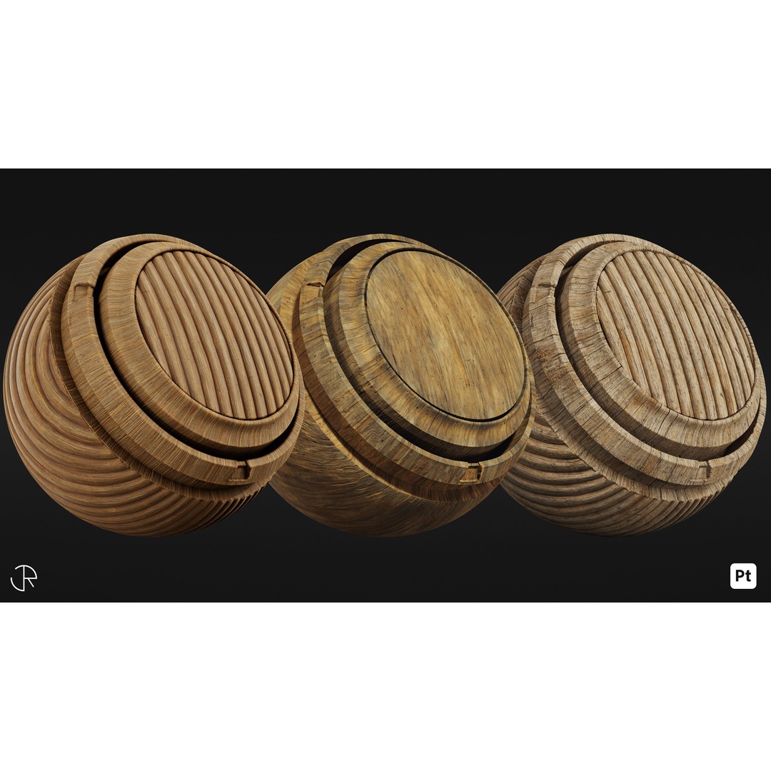 Wood Smart Materials 3D Model – High-Detail PBR Textures for Substance Painter - View 14
