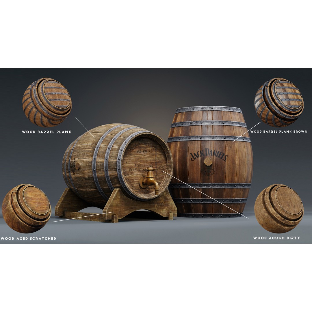 Wood Smart Materials 3D Model – High-Detail PBR Textures for Substance Painter - View 4