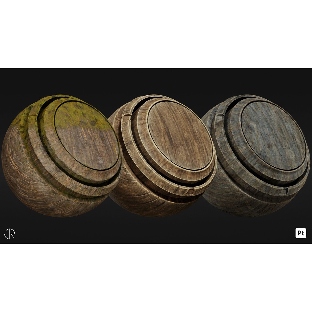 Wood Smart Materials 3D Model – High-Detail PBR Textures for Substance Painter - View 7