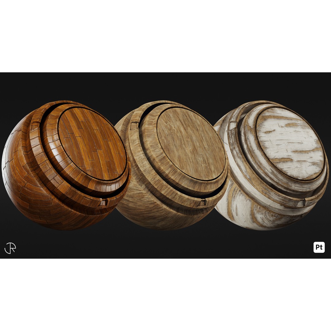 Wood Smart Materials 3D Model – High-Detail PBR Textures for Substance Painter - View 8