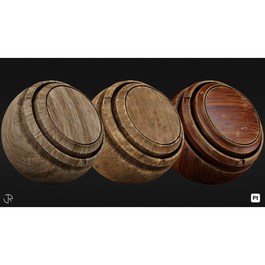 Wood Smart Materials 3D Model – High-Detail PBR Textures for Substance Painter - View 9