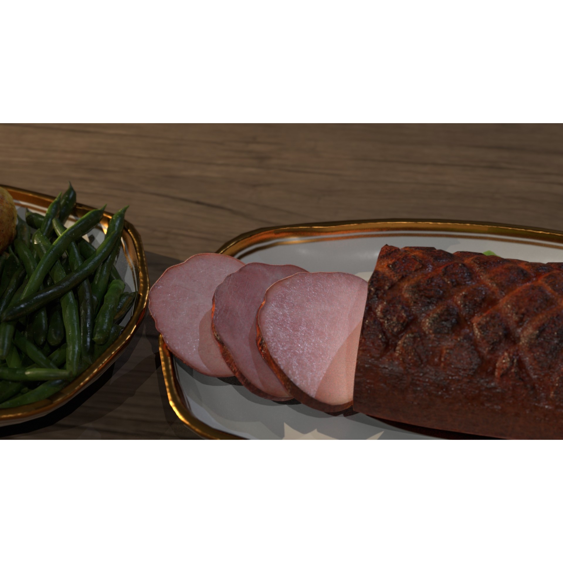 Christmas Dinner - Low-Poly Game-Ready 3D Model - View 14