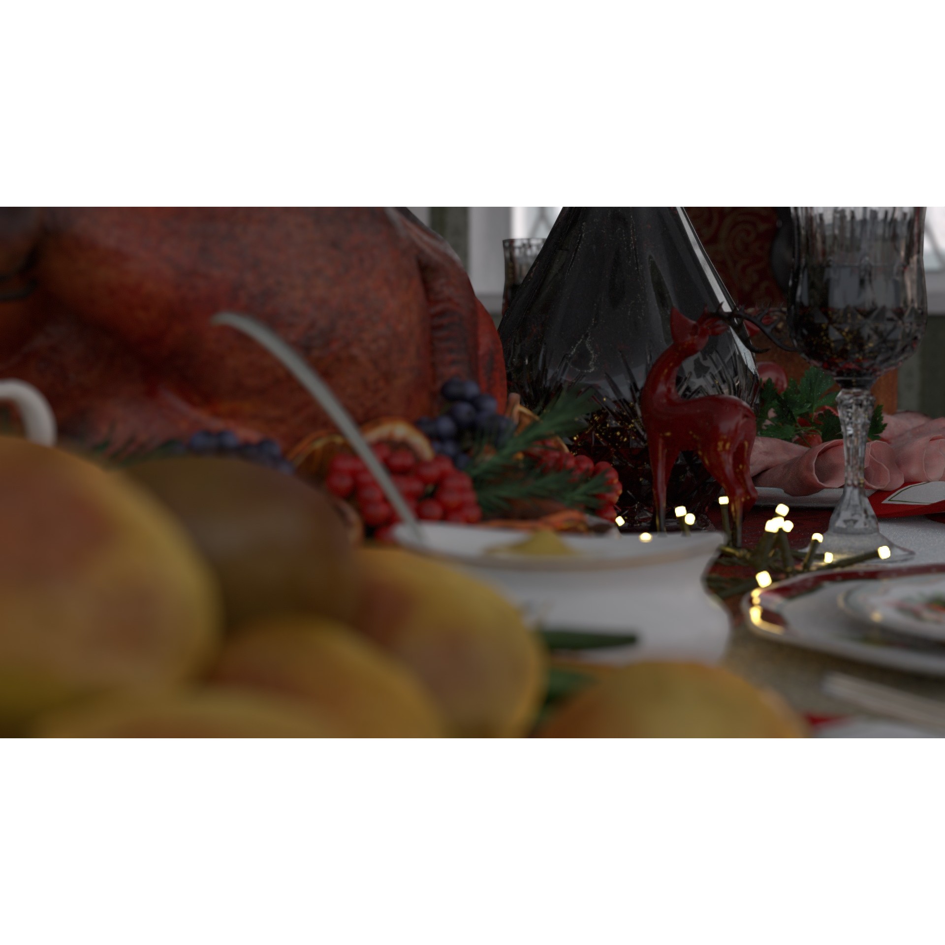 Christmas Dinner - Low-Poly Game-Ready 3D Model - View 36