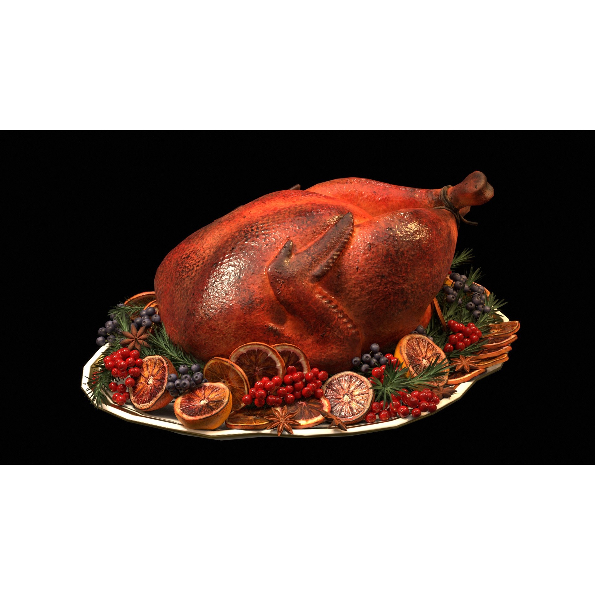 Christmas Dinner - Low-Poly Game-Ready 3D Model - View 43