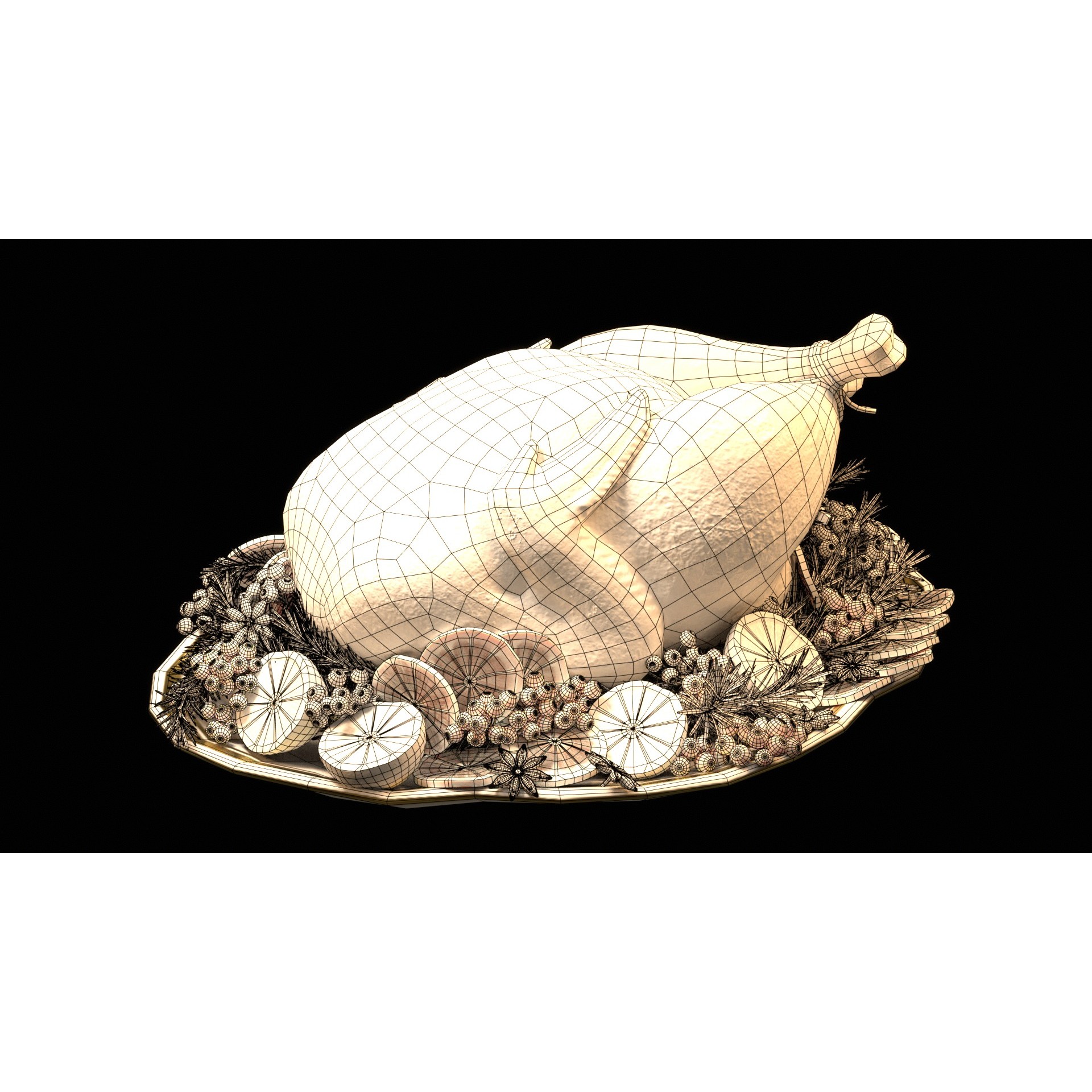 Christmas Dinner - Low-Poly Game-Ready 3D Model - View 44