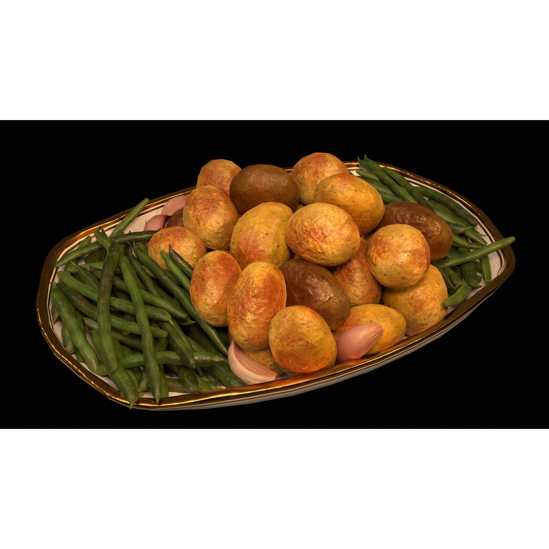 Christmas Dinner - Low-Poly Game-Ready 3D Model - View 45