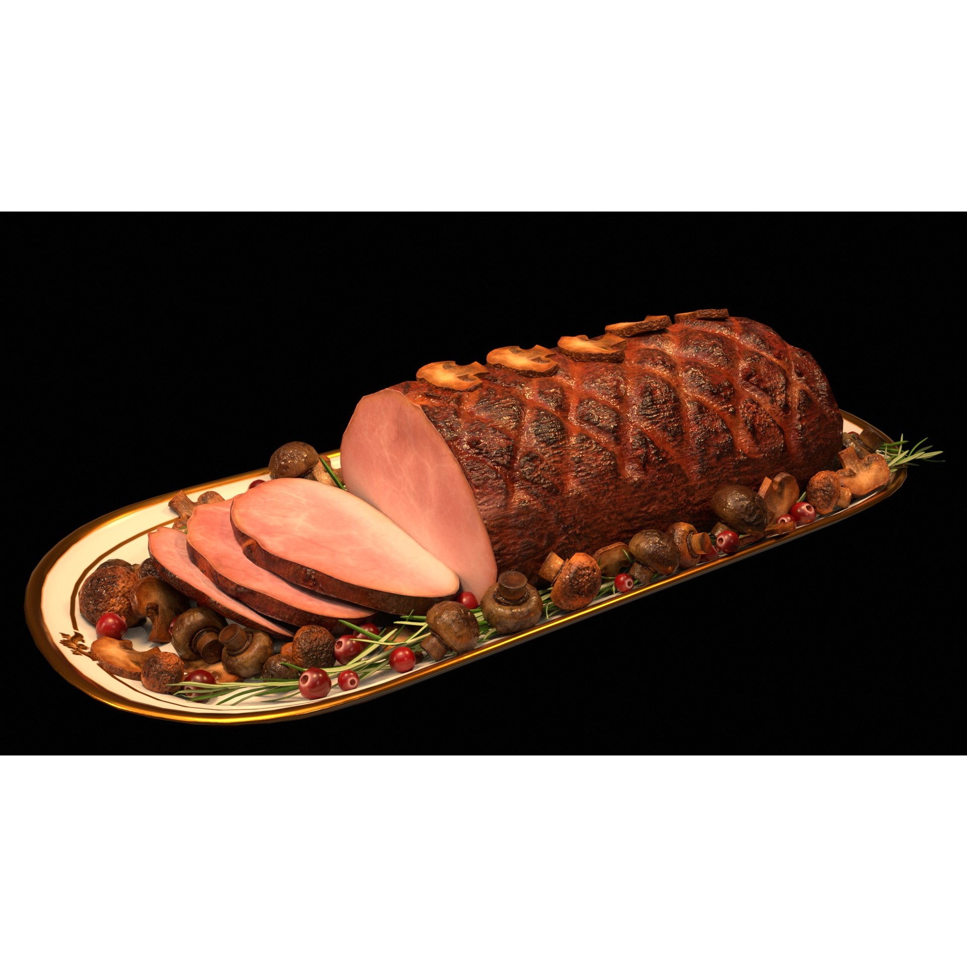 Christmas Dinner - Low-Poly Game-Ready 3D Model - View 55