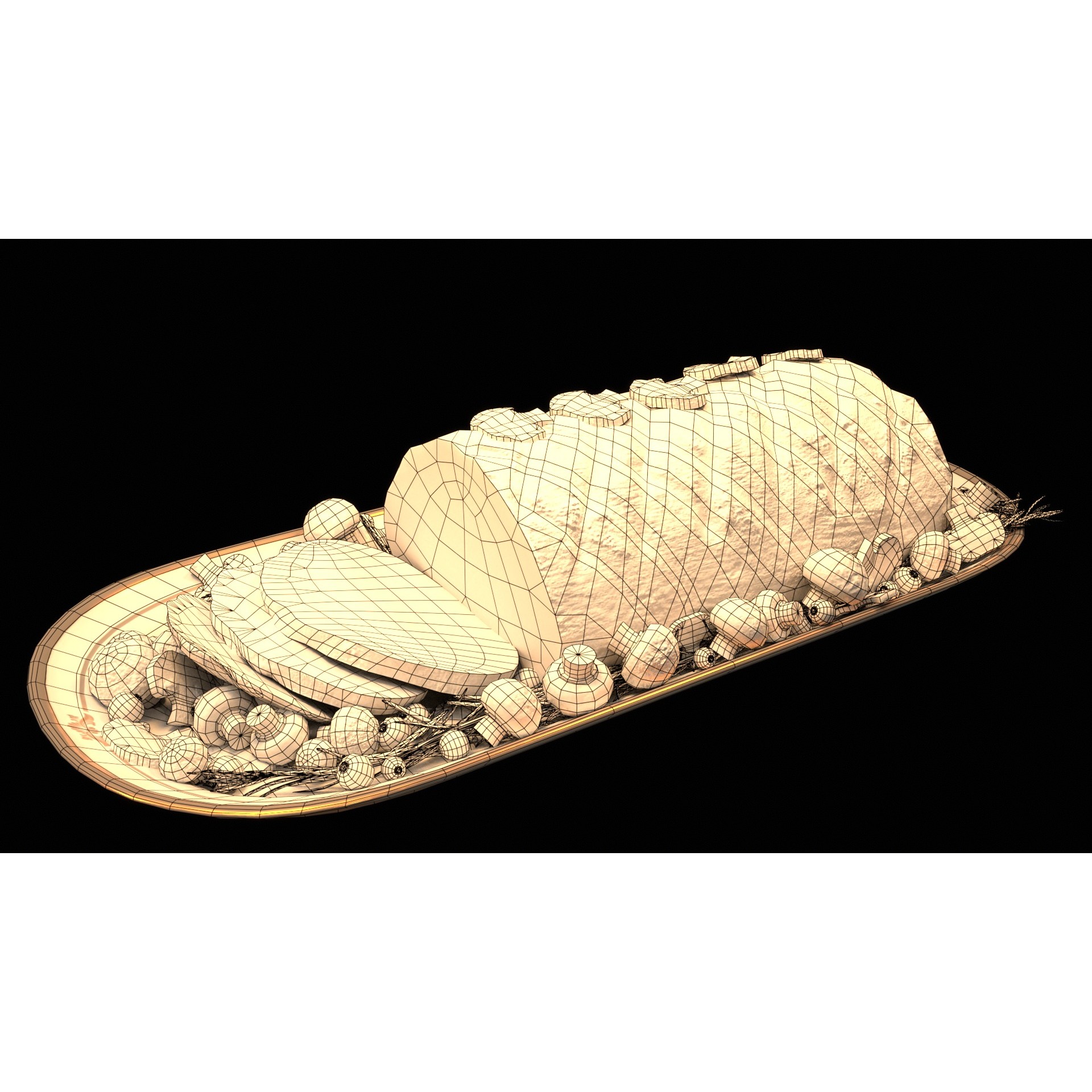 Christmas Dinner - Low-Poly Game-Ready 3D Model - View 56