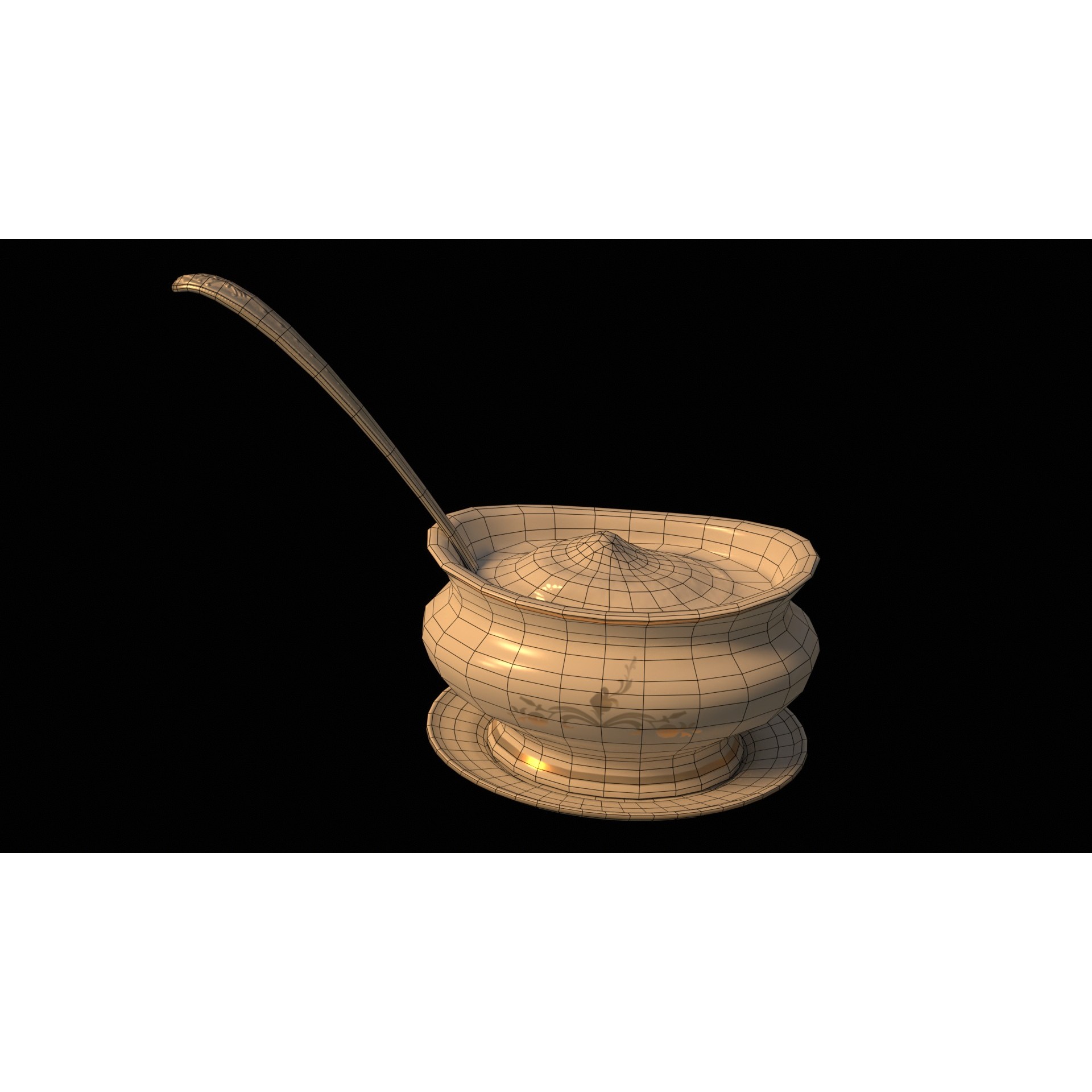 Christmas Dinner - Low-Poly Game-Ready 3D Model - View 60