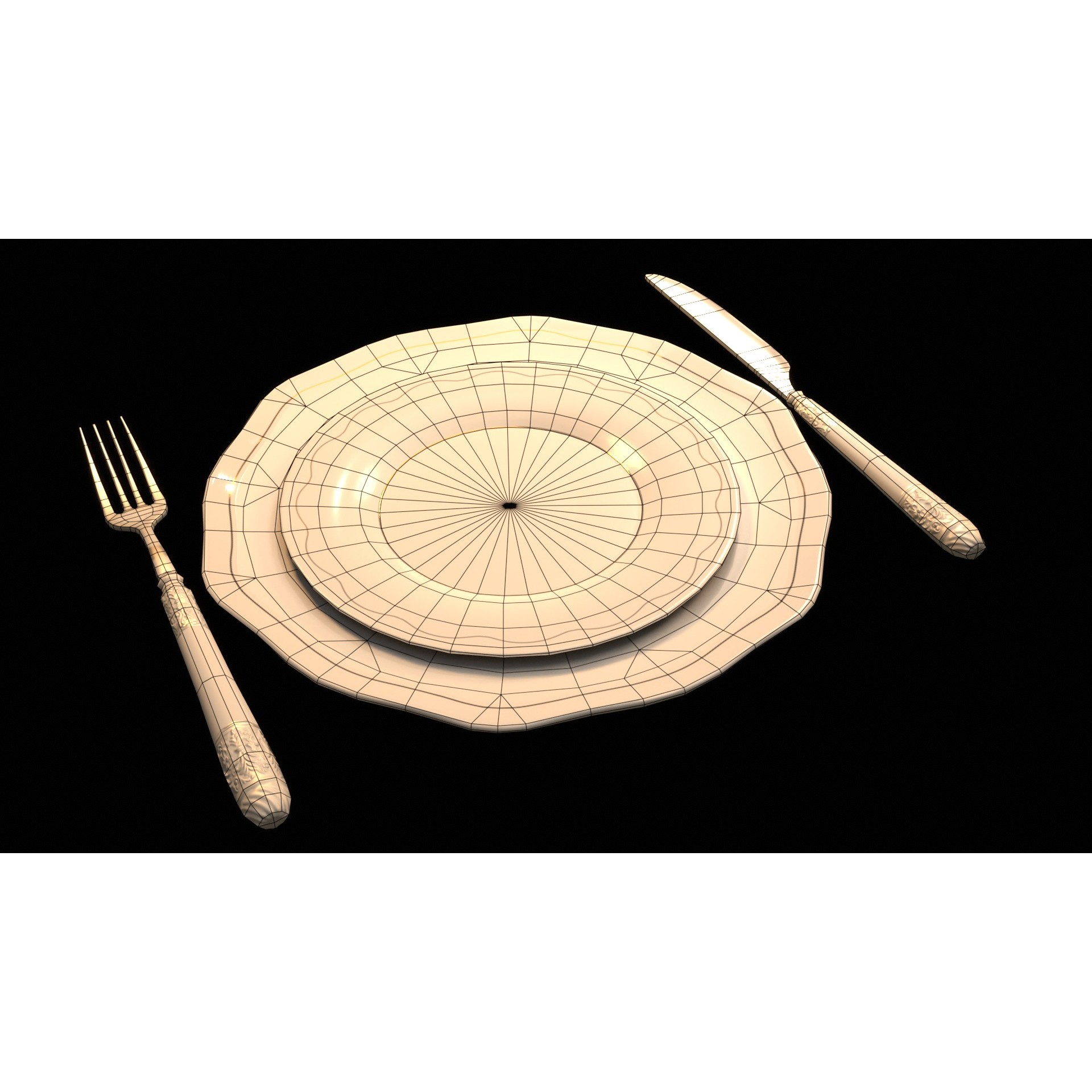 Christmas Dinner - Low-Poly Game-Ready 3D Model - View 62