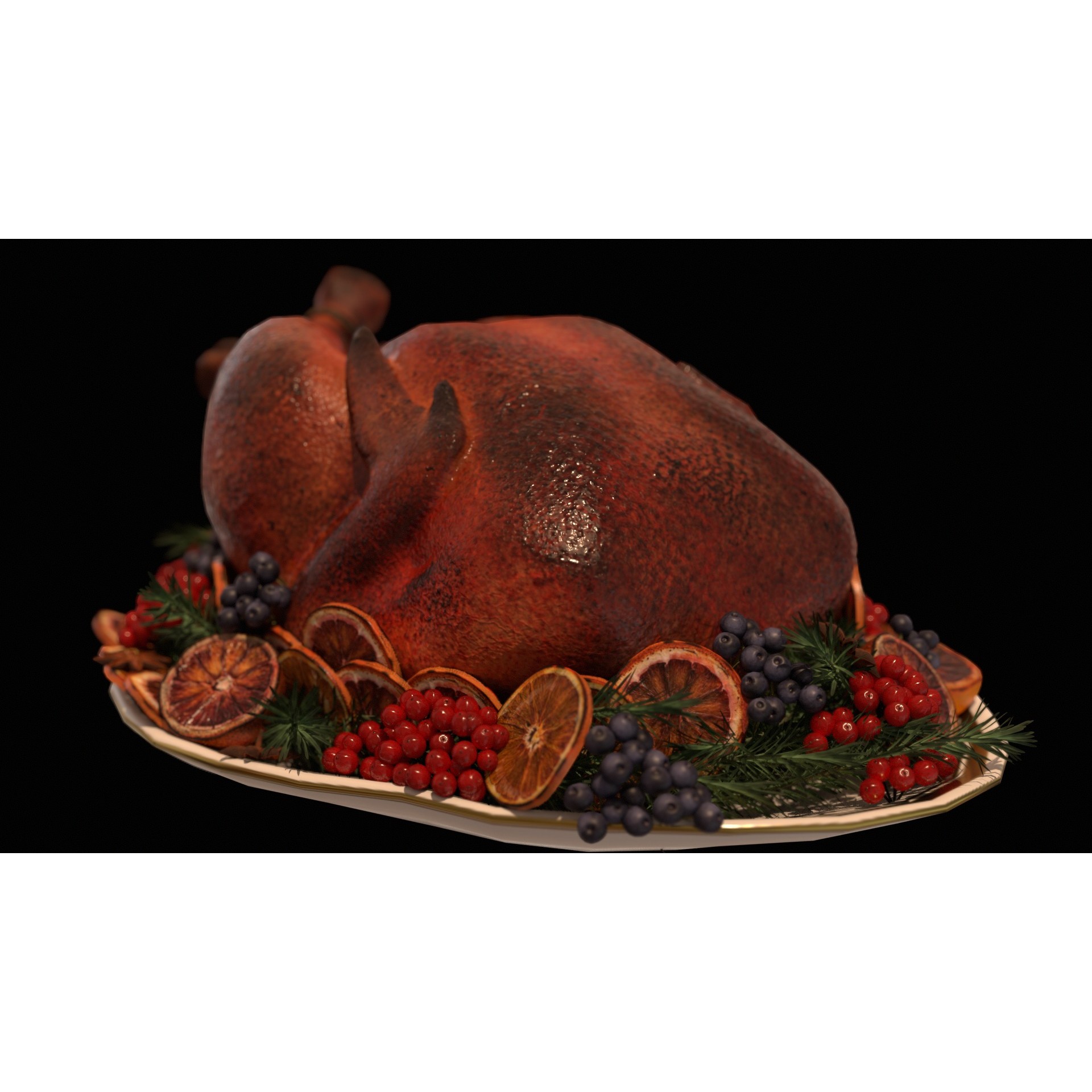 Christmas Dinner - Low-Poly Game-Ready 3D Model - View 81