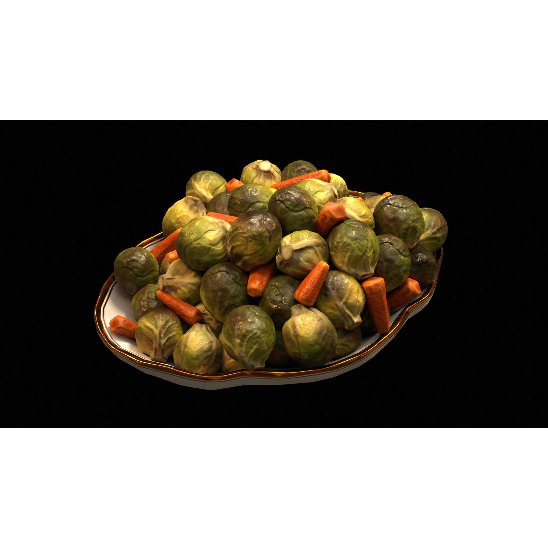 Christmas Dinner - Low-Poly Game-Ready 3D Model - View 82