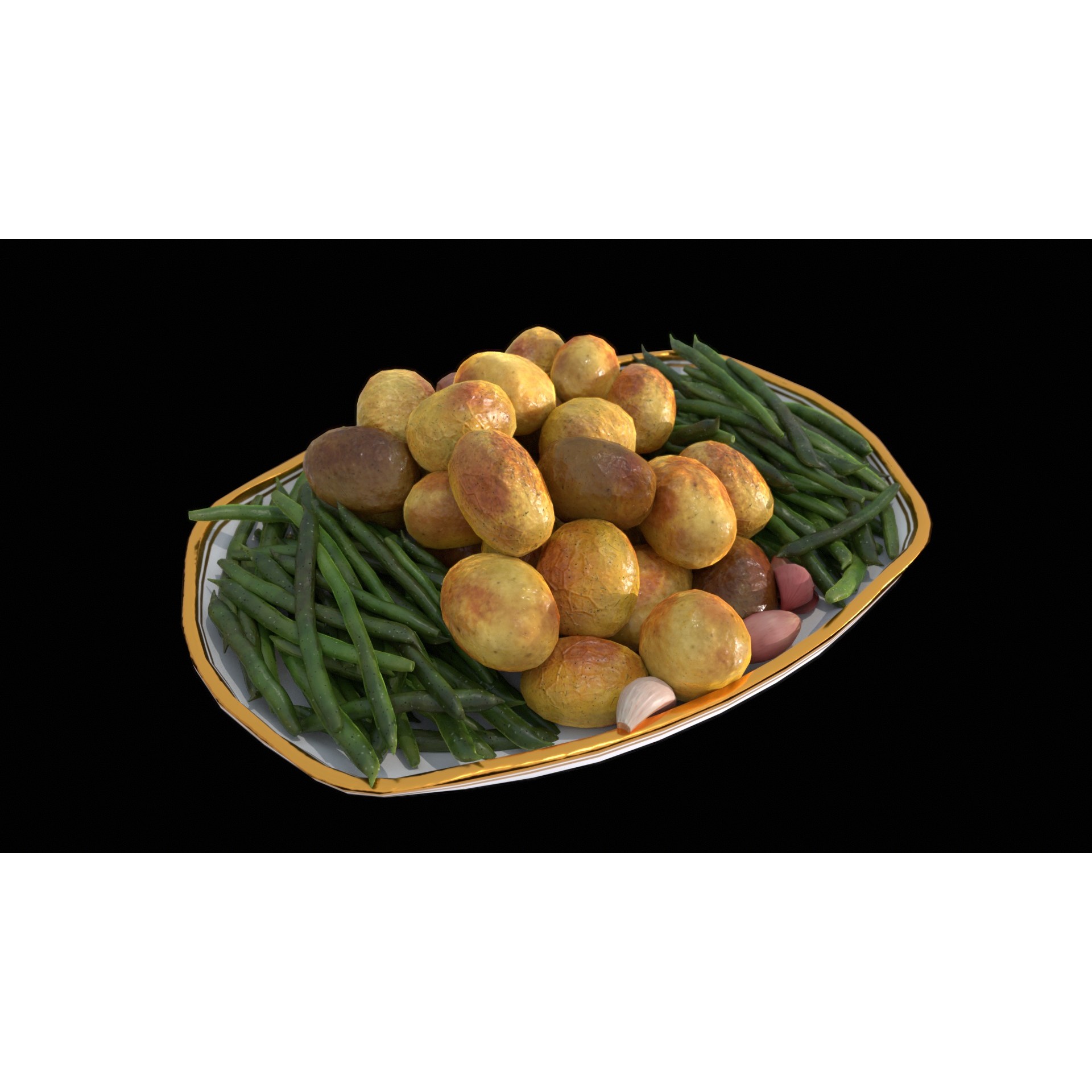 Christmas Dinner - Low-Poly Game-Ready 3D Model - View 83