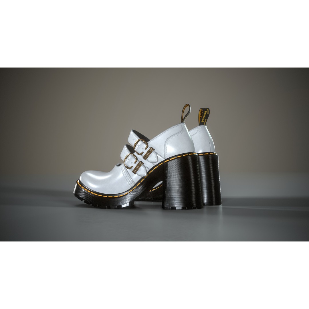 Dr. Martens Eviee 3D Model – Low Poly Game Ready Character Asset