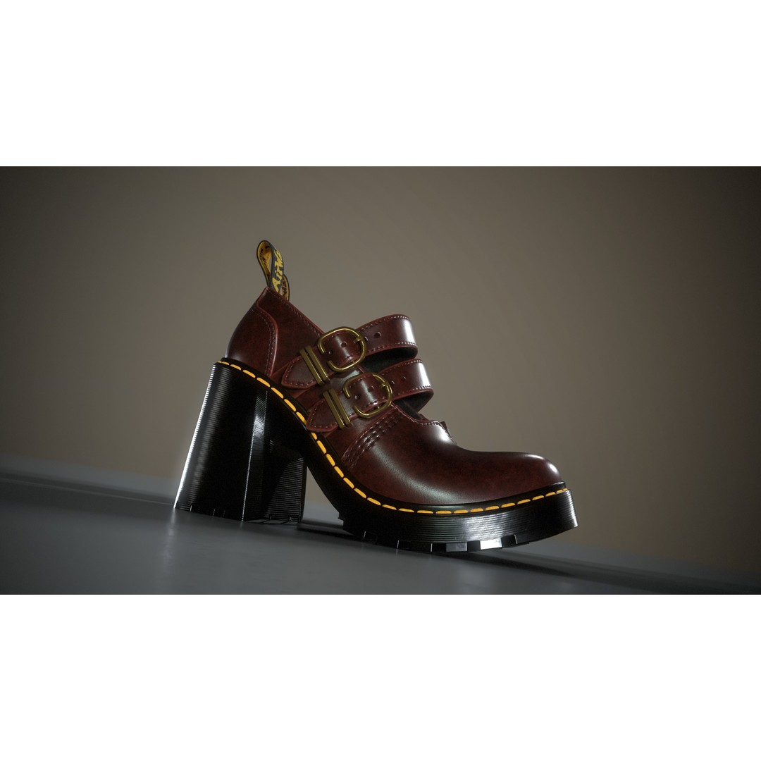 Dr. Martens Eviee 3D Model – Low Poly Game Ready Character Asset - View 10