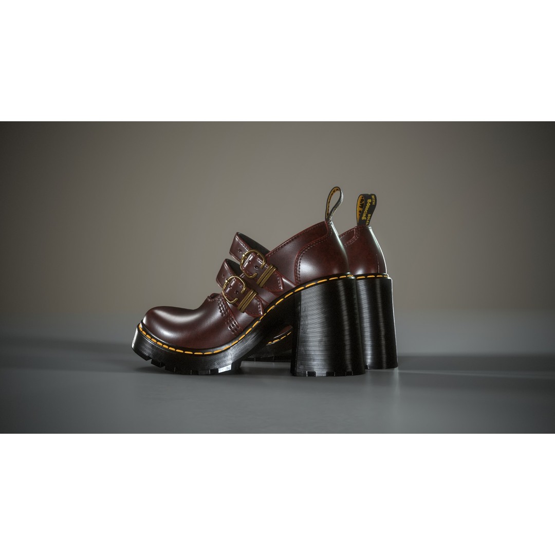 Dr. Martens Eviee 3D Model – Low Poly Game Ready Character Asset - View 11