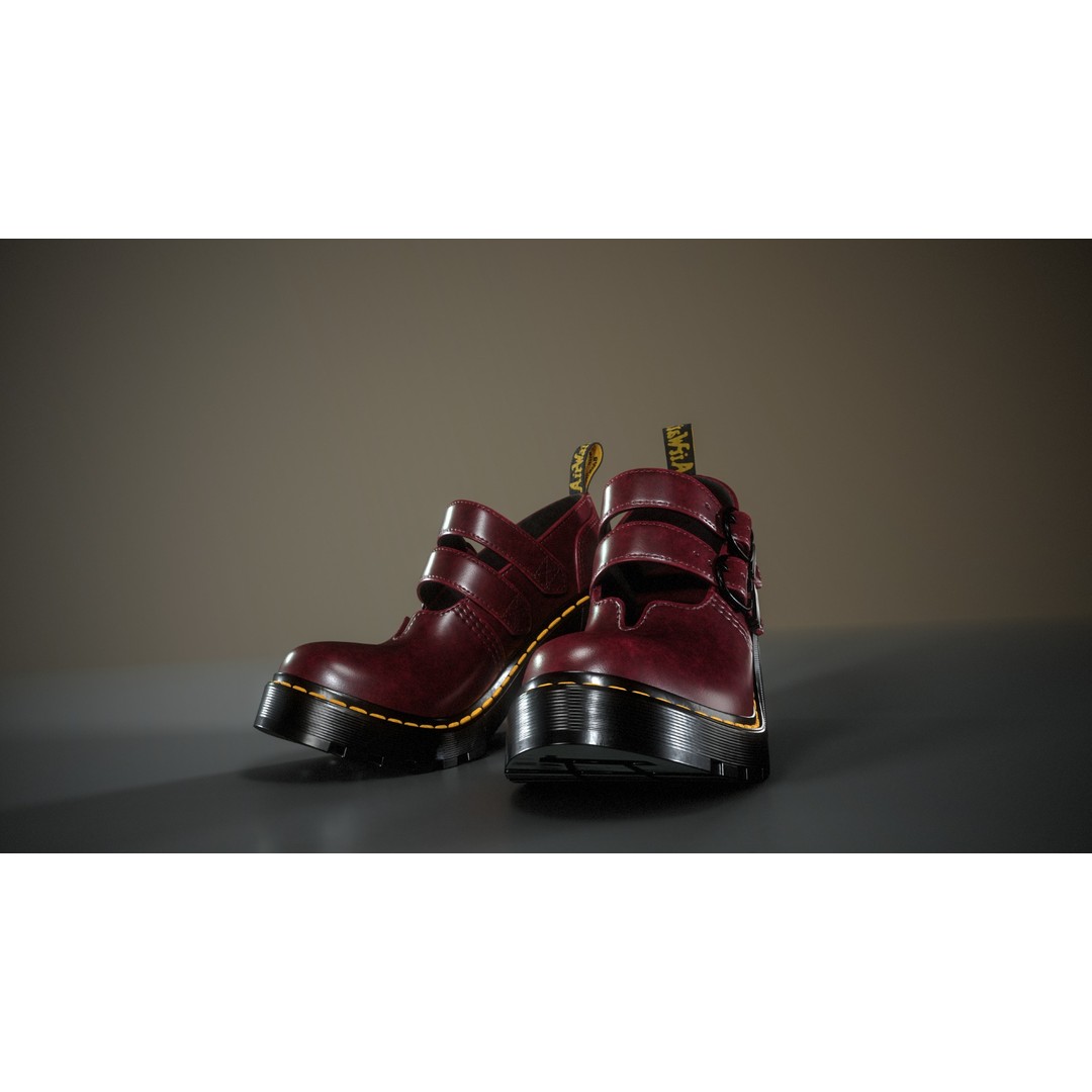 Dr. Martens Eviee 3D Model – Low Poly Game Ready Character Asset - View 13