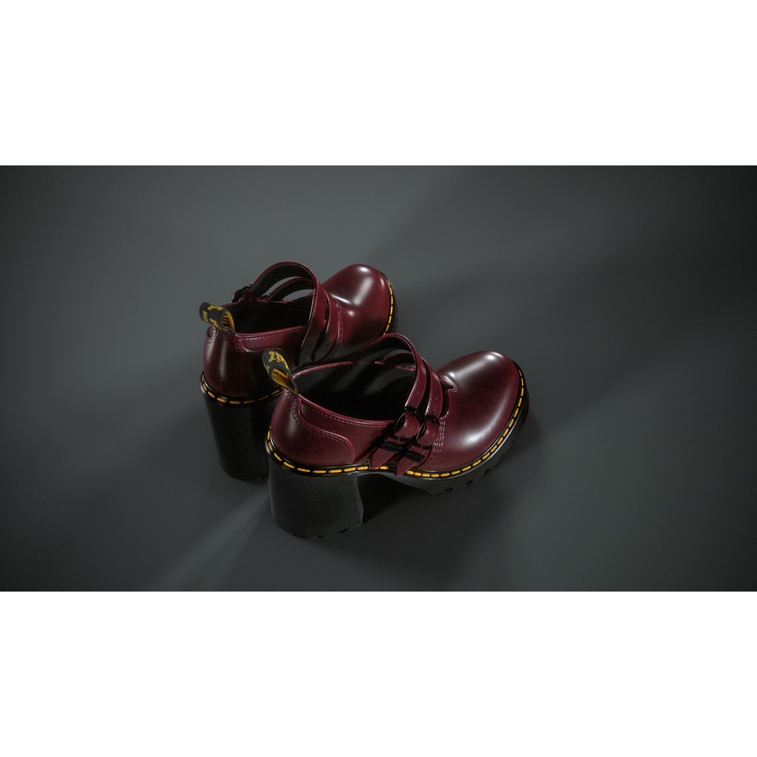 Dr. Martens Eviee 3D Model – Low Poly Game Ready Character Asset - View 16
