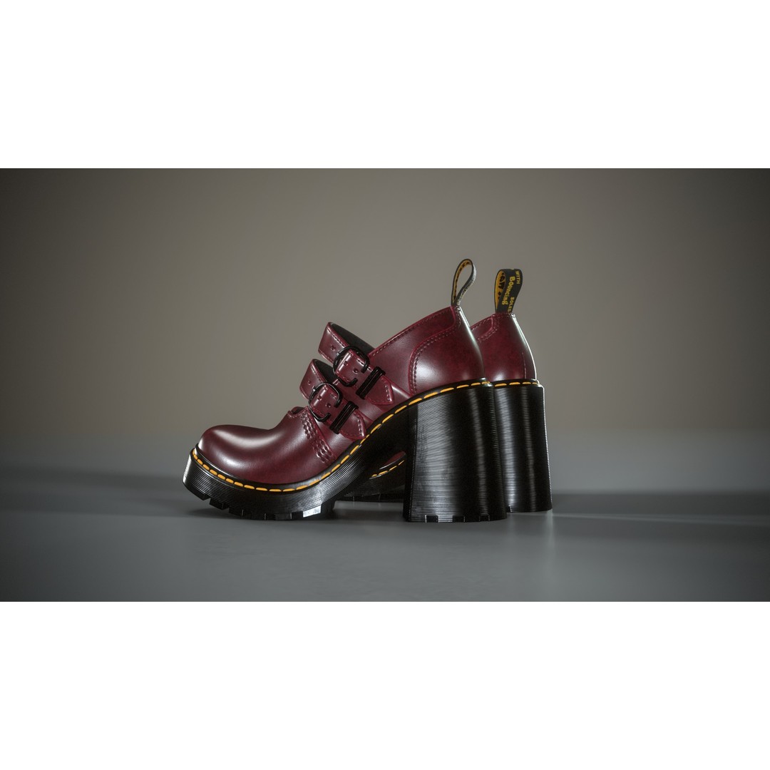 Dr. Martens Eviee 3D Model – Low Poly Game Ready Character Asset - View 17