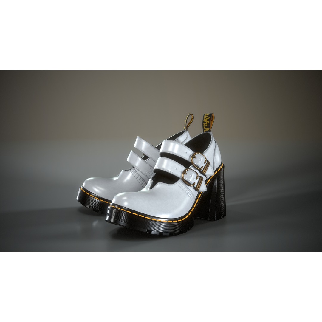 Dr. Martens Eviee 3D Model – Low Poly Game Ready Character Asset - View 18
