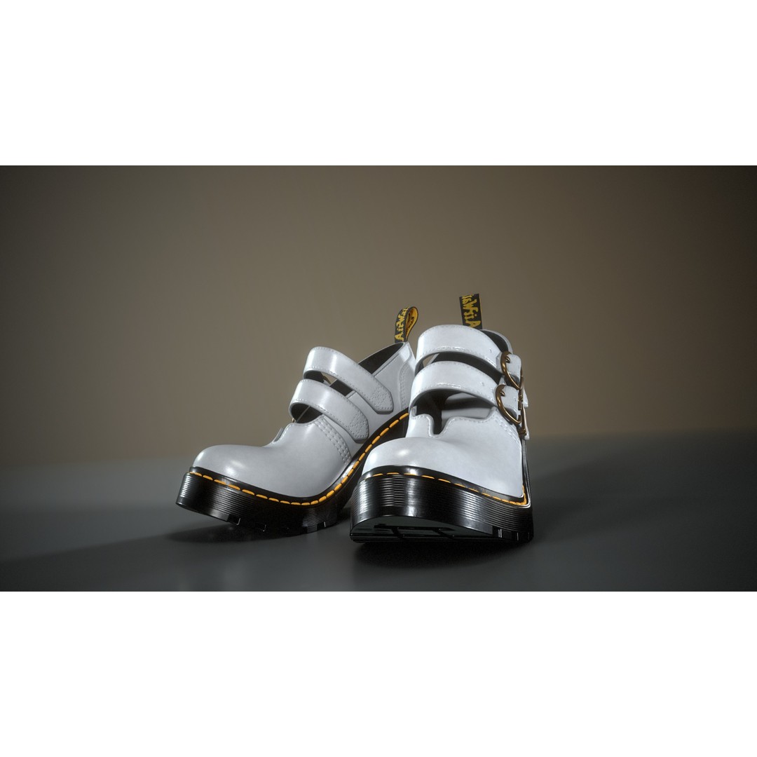 Dr. Martens Eviee 3D Model – Low Poly Game Ready Character Asset - View 19