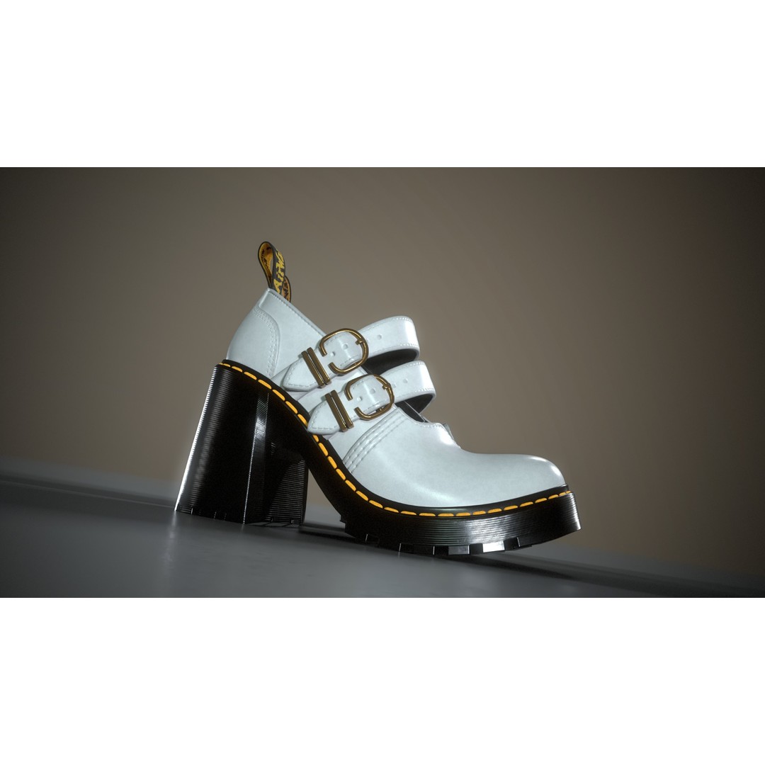 Dr. Martens Eviee 3D Model – Low Poly Game Ready Character Asset - View 21