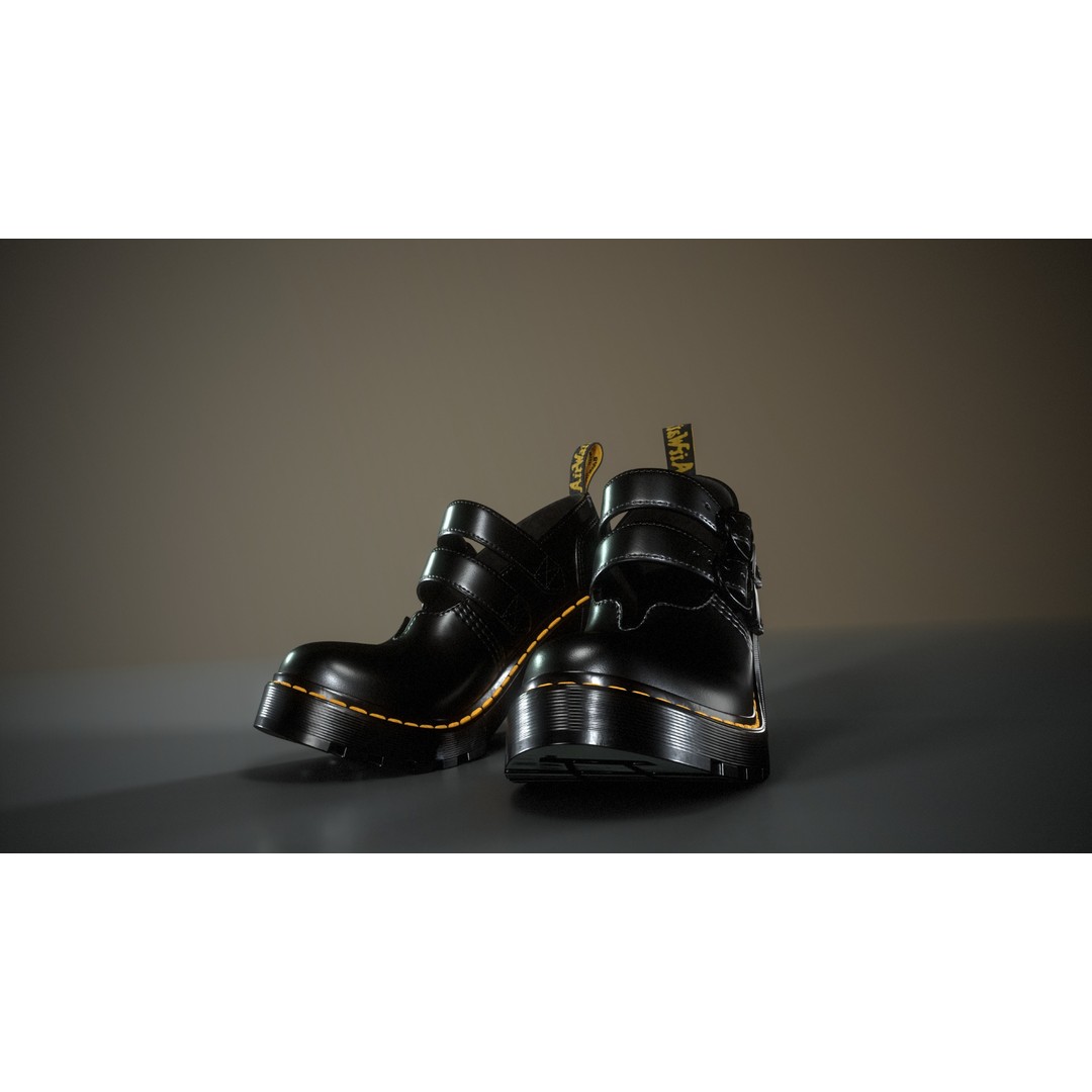 Dr. Martens Eviee 3D Model – Low Poly Game Ready Character Asset - View 3